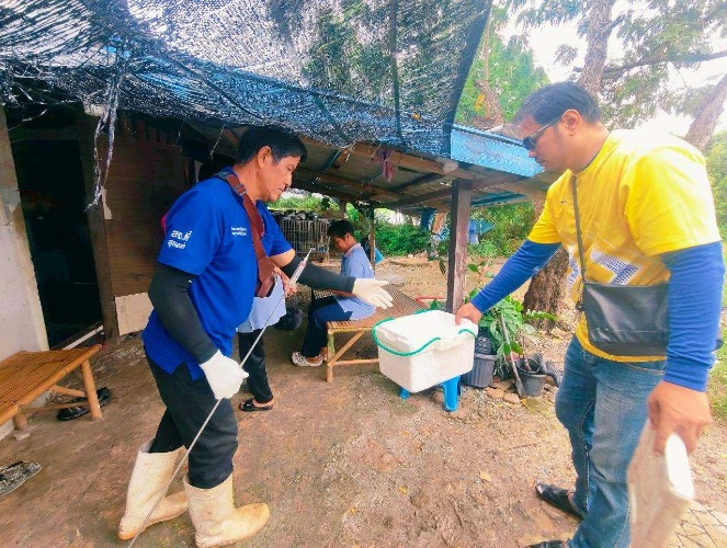 ควบคุมเฝ้าระวังการแพร่ระบาดของโรคพิษสุนัขบ้าในพื้นที่หมู่ 1 ต.บางหัก